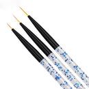 3PCS/Set Professional Liner Painting Pen Nail Art Brush Nail Art UV Gel Brush Pen Art Salon Home Use Gel Nail Brush Durable New