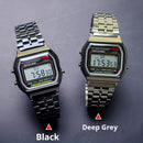 Rose Gold Silver Watches Men Women Electronic Digital Display Retro Style Clock Men&