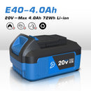 PROSTORMER 2000mAh/4000mAh work on 20V Lithium-Ion series Cordless Dirll/Brushless Wrench/Screwdriver/Circular Saw/Jig Saw