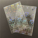 50pcs/Lot Heart-shaped Foil Laser Top Loading Sleeves For YGO Board Game Card Photo Protector Trading Cards Shield Cover