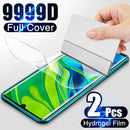 9999D Hydrogel Film For Xiaomi Redmi Note 10 9S 9 8 7 Pro 9A Note 10 11 Pro Screen Protector mi 11T 10T 9T Poco X3 Pro Not Glass