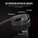 NUBWO G06 2.4G Wireless Gaming Headset 3.5mm Wired Sport Earphone Over Ear Headset Noise Reduction with Mic for PS5 PS4 Laptop
