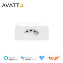 AVATTO Tuya WiFi Smart Plug , 16A Brazil Standard Smart Life APP Remote Smart Socket Voice Works for Google Home, Alexa Echo