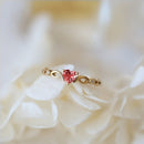 Huitan Simple Heart Ring For Women Female Cute Finger Rings Romantic Birthday Gift For Girlfriend Fashion Zircon Stone Jewelry