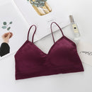 High Elastic Bra Women Gathering Bralette Push Up Bra Summer Anti-light Korean Style Wild Bra Tube Top Sexy No Rims Lingerie
