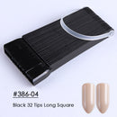 Clear Nature Black False Tips For Nail Art Display Oval Fan Style Nail Swatch Polish Stand Tips Practice Manicure Tools BEA23-2