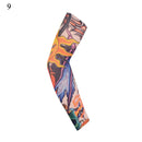 1PC Street Tattoo Arm Sleeves Sun UV Protection Arm Cover Seamless Outdoor Basketball Riding Sunscreen Arm Sleeves For Men Women