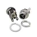 5.5mm x 2.1mm 5.5x2.1 DC Power Supply Plug Connector + Female Metal Panel Mount Socket Jack Plug DC Connectors Terminal Adapter