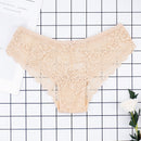 3pcs/lots Women Briefs Sexy Full Lace Panties Hollow Out Low-waist Female Shorts Soft Solid Color Breathable Underwear Fast Ship