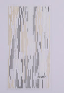 1PC Silver Gold Lines Stripe 3D Nail Sticker Geometric Waved Star Heart Self Adhesive Slider Papers Nail Art Transfer Stickers