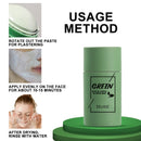 Green Tea Mask Blackhead Acne Clearing Moisturizing Hydrating Whitening Mud Mask Stick Beauty Face Skin Care Korean Cosmetics