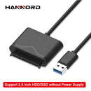 Sata to Usb 3.0 Cable 22PIN SATA Adapter Support 12TB Power supply for PC 2.5/3.5 inch Hard Drive HDD SSD laptop