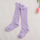 New Kids Socks Toddlers Girls Big Bow Knee High Long Soft Cotton Lace baby Socks Kids Solid Colour Cute Bow Girls Socks
