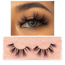 FOXESJI Makeup Eyelashes 3D Mink Lashes Fluffy Soft Wispy Natural Cross Lash Extension Reusable Fake Lashes Mink False Eyelashes