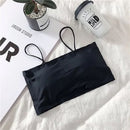 Fashion Women Sling Tube Top Sexy Bra Top Breathable Chest Pad Wearing Underwear Seamless Ice Silk Breast Wrap Lingerie Female