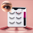 3Pairs Magnetic Lashes 3D Mink Eyelashes Wholesale Fake Eyelashes Magnetic Eyeliner With Tweezer Makeup Set For Beauty Faux Cils