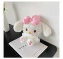 New Kawaii Sanrioed My Melody Cinnamoroll Cartoon Plush Bag Anime Soft Stuffed Animals Plushie Backpack Girls Doll Toys Gifts