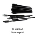 Disposable Eyelash Brush 25/50 Pcs Crystal Eye Brush Diamond Handle Mini Mascara Wands Brush Eyelash Extension Makeup Brush Set