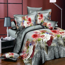 Home textiles cotton Leopard grain rose 3D bedding sets King size 4 Pcs of duvet cover bed sheet pillowcase bedclothes