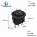1PCS ON/OFF Round Rocker Switch LED illuminated Car Dashboard Dash Boat Van 12V 24V / 6A 250V / 10A 125V 2/3/4PIN Switch 20MM