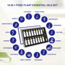 HIQILI 16 Bottle 10ML Essential Oils Set,100% Pure Nature for Aromatherapy | Humidifier, Massage,Diffuser, Skin & Hair Care,DIY