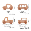 1PC Baby Toy Beech Wood Blocks Cartoon Car Educational Montessori Toys Children Teething Play Gym Baby Birthday Gift Products