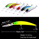 HENGJIA 1pcs 15cm 15g Deep Diving Jerkbait Artificial Hard Bait Fishing Wobblers Minnow Lure for Bass Pike Carp Fishing Tackle