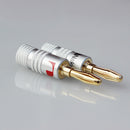 4pcs Banana Connector 4mm Speaker banana plugs 24K Copper gold plated 4mm Banana Jack match with 4mm binding post