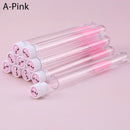 10pcs Pink Eyelashes Brushes Reusable Eyebrow Brush for Eyelash Extension Crystal Eyelash Brush Mascara Tube Make Up Hot Sales