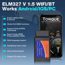 ELM327 OBD2 Scanner V1.5 PIC18F25K80 BT/WIFI Car Diagnostic Tools Auto ELM 327 OBDII Code Reader Work Android/IOS/Windows 12V