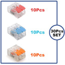 (30&50Pieces) Lever Nuts-3 New style compact Splicing Connectors Quick Disconnect Wire Connectors AWG 24-12
