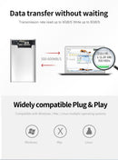 TISHRIC Transparent HDD Case USB 3.0 Type C For SSD External Hard Disk Drive HDD Box/Enclosure 2.5 HD Optibay SATA to USB 6Gbps