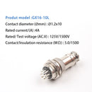 1 Set GX16 Nut TYPE Male & Female Electrical Connector 2/3/4/5/6/7/8/9/10 Pin Circular Aviation Socket Plug Wire Panel Connector