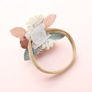BalleenShiny Fashion Florals Headband Newborn Baby Elastic Princess Hairbands Child Kids Pearl Fresh Style Cute Headwear Gifts