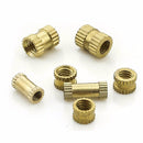 100PCS M3*3*4mm OD 4mm Brass Inserts Double Pass Copper Knurl Nut Embedded Fastener