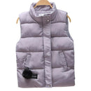 New Fashion Winter Vest For Women Collar Sleeveless Short Coat Women Jacket Waistcoat Female Autumn Women Clothing