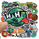 50 PCS Skateboard Fashion brand Logo Waterproof Sticker For Luggage Car Guaitar Skateboard Phone Bicycle Laptop Stickers