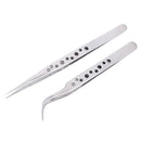 Electronics Industrial Tweezers Anti-static Curved Straight Tip Precision Stainless Forceps Phone Repair Hand Tools Sets