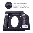 CHIPAL Second 2nd HDD Caddy 9MM 9.5MM 12.7MM SATA 3.0 for 2.5'' SSD Case Hard Disk Drive Adapter for Laptop CD DVD-ROM Optibay