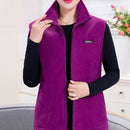 UHYTGF 2022 New Fleece Women Vests Autumn Korean Loose Size Sleeveless Jacket Ladies Fashion Zipper Casual Waistcoat Female 442