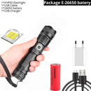 Drop Shipping xhp50.3most powerful flashlight 5 Modes usb Zoom led torch xhp50 18650 or 26650 battery Best Camping, Outdoor