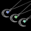 FAMSHIN Fashion Silver Color Charm Luminous Pendant Necklace Women Moon Glowing Stone Necklace Christmas Necklaces Jewelry Gifts