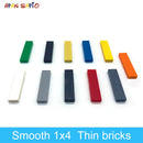 100pcs DIY Building Blocks Thin Figure Bricks Smooth 1x4 Dots Educational Creative Toys for Children Size Compatible With 2431