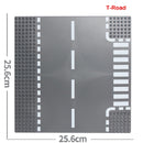 Building Blocks Base Plates Road Plate Straight Crossroad Curve Block Compatible Legoing Toys Base Plates Toys for Kids