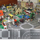 Building Blocks Base Plates Road Plate Straight Crossroad Curve Block Compatible Legoing Toys Base Plates Toys for Kids