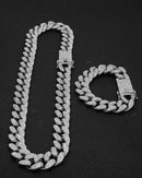 13mm Iced Out Cuban Necklace Chain Hip Hop Jewelry Choker Gold Silver Color Rhinestone CZ Clasp for Mens Rapper Necklaces Link