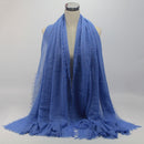 wholesale price 70*180cm women muslim crinkle hijab scarf femme musulman soft cotton headscarf islamic hijab shawls and wraps