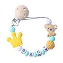 Personalized Name Baby Pacifier Clips Koala Pacifier Chain Holder for Baby Teething Soother Chew Toy Dummy Clips