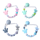 Personalized Name Baby Pacifier Clips Koala Pacifier Chain Holder for Baby Teething Soother Chew Toy Dummy Clips
