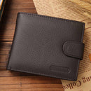 JINBAOLAI Leather Men Wallets Solid Sample Style Zipper Purse Man Card Horder Famous Brand Quality Male Wallet Name Engraving